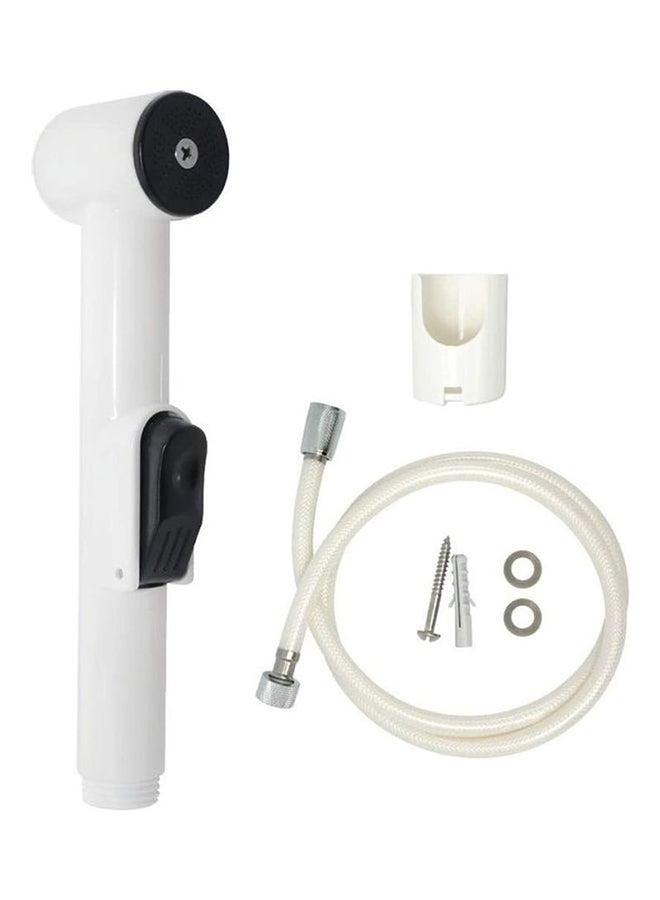 Uni flo Shattaf Bidet Sprayer Set White/Black 19x4.5x22cm  - Image 1