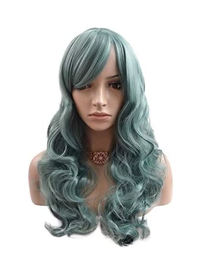 BERON Long Curly  Hair Wig Green 24inch