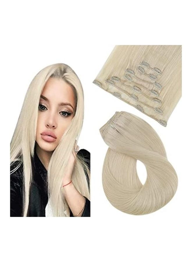 إيزي يوث وصلات شعر مستقيمة البلاتين الأشقر 12بوصة