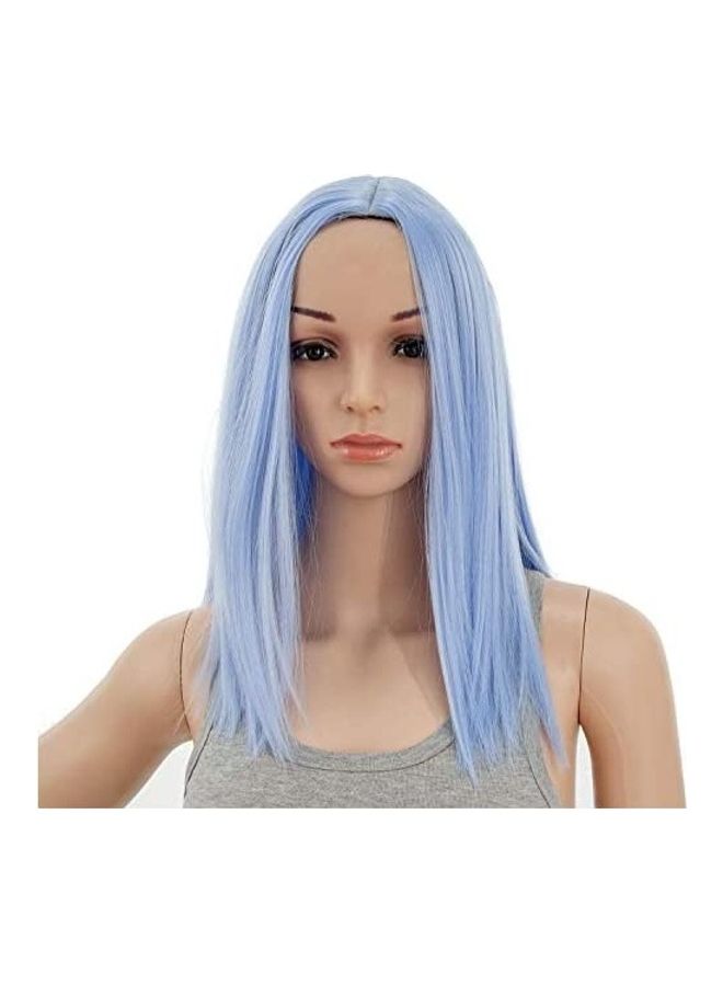 SWACC Short Straight Hair Extension Dull Blue 14inch 