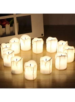 Generic 12-Pieces LED Battery Operated Pillar Candle Warm White  - Image 1