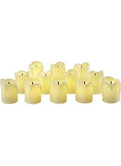 Generic 12-Pieces LED Battery Operated Pillar Candle Warm White  - Image 3