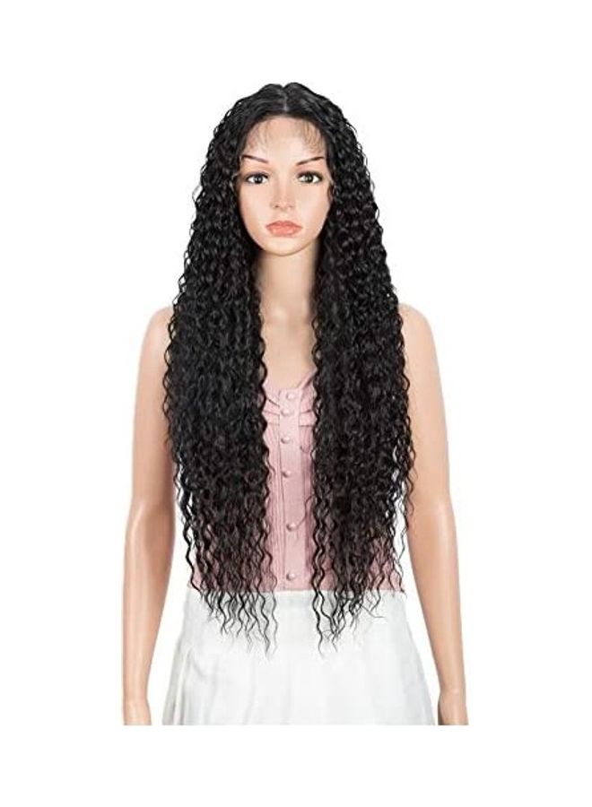 Joedir - Lace Front Long Curly Wig Black 28inch - Image 1