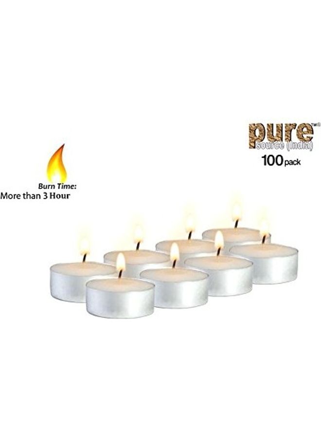 100-Piece Tealight Candle White - Image 3