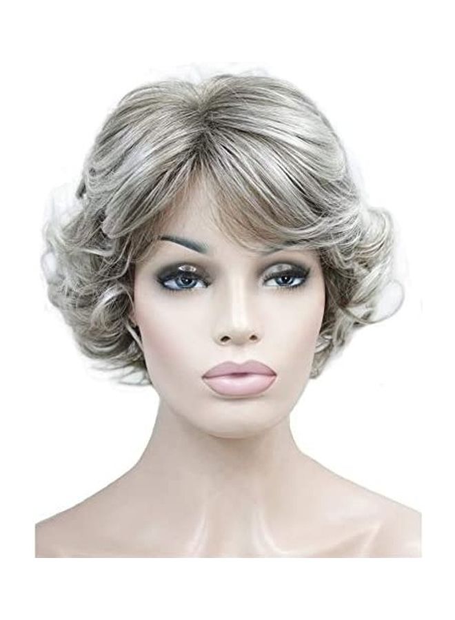 Short Curly Hair Extension Grey 14inch - v1612082842/N44066360A_1