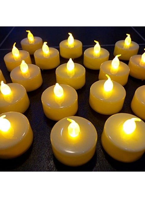 LED Tea Light Candles - Box of 24 Yellow