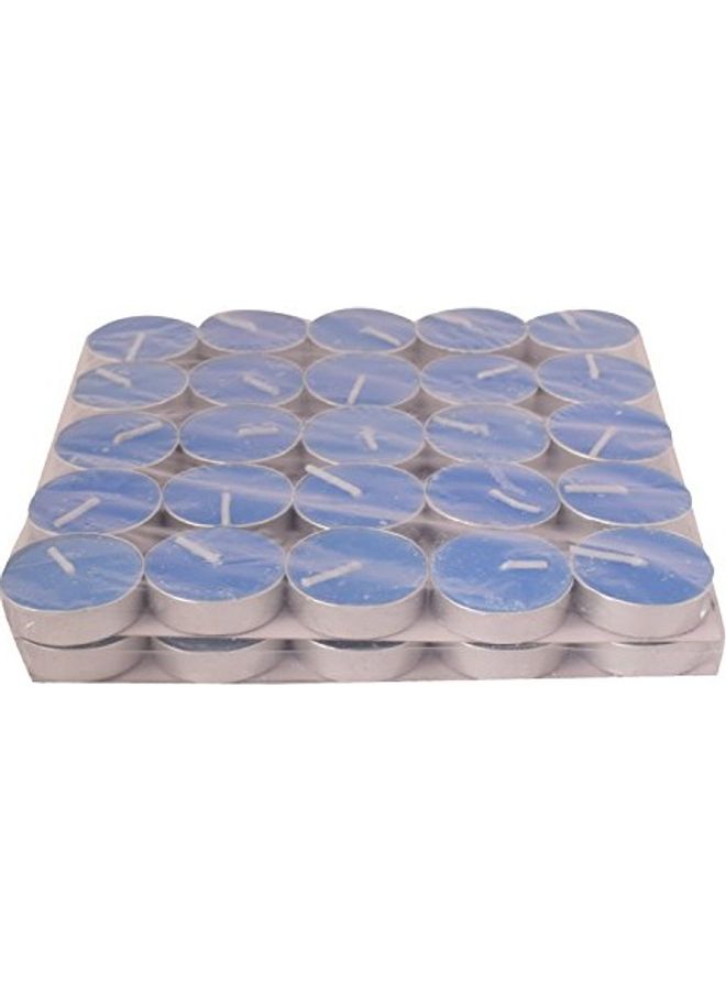 Set of 50 Decorative Wax Tea Light Candles Blue 1.5 ×2cm  - Image 1