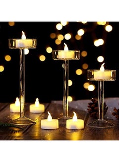ماركة غير محددة طقم مكون من 10 شموع تي لايت LED بدون لهب أصفر  - Image 3