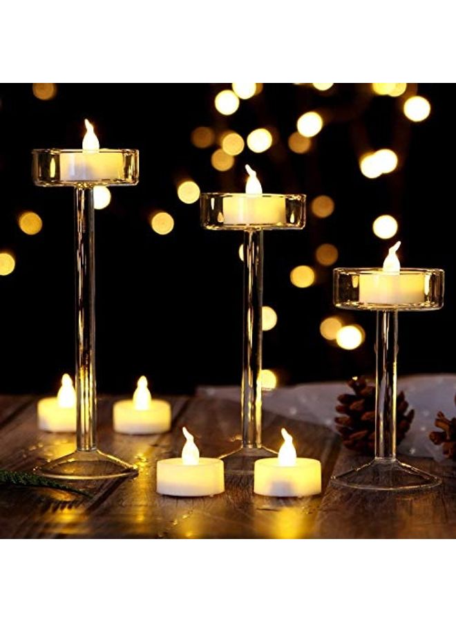 ماركة غير محددة طقم مكون من 10 شموع تي لايت LED بدون لهب أصفر  - Image 3