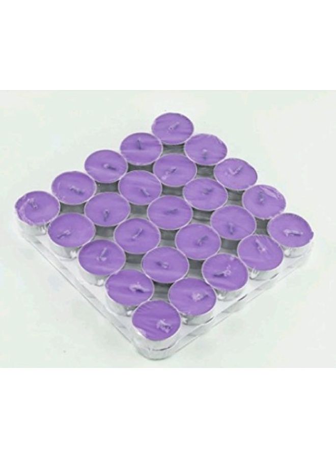 50-Piece Scented Tea Light Floating Candle Purple