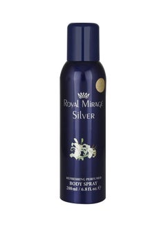 ROYAL MIRAGE Silver Body Spray 200ml  - Image 1