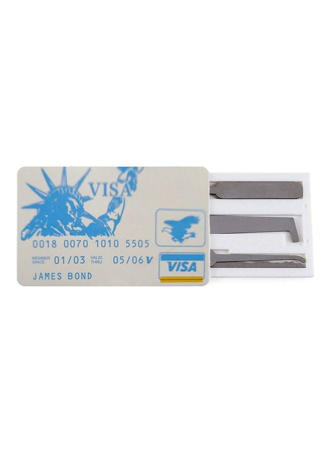 5-Piece Locksmith Unlock Tool Set Silver/Blue  - Image 4