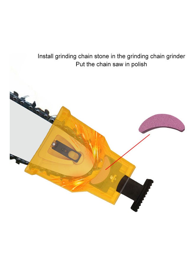 Generic Chain Saw Sharpening Tool With Sand Yellow/Black/Pink  - Image 3