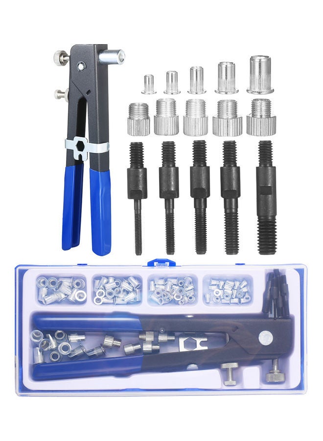 86-Piece Rivet Nut Tool Kit Set With Storage Box Blue/Black/Silver  - Image 1
