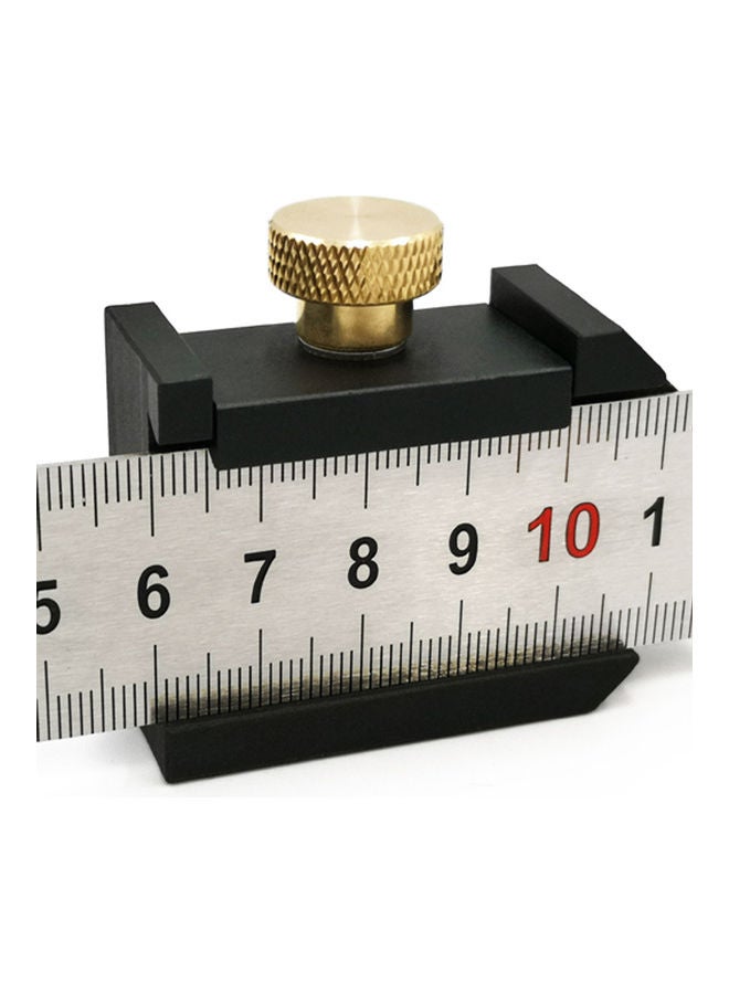 Aluminum  Alloy Angle Positioning Ruler With Block Silver/Black  - Image 4