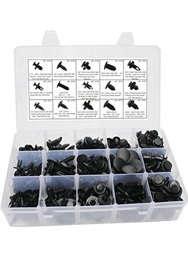 300-Piece Bumper Buckle Set Black/Orange - Image 5