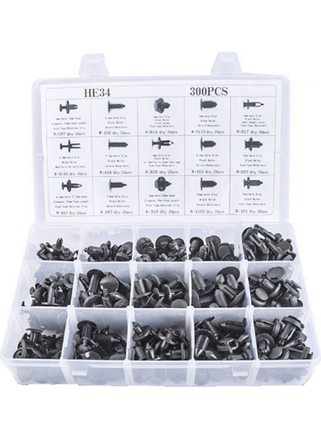 300-Piece Bumper Buckle Set Black/Orange - Image 4