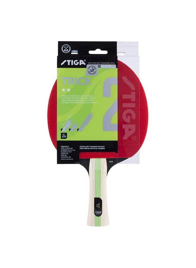Stiga - Trick 2 Star Table Tennis Bat 30cm - Image 1