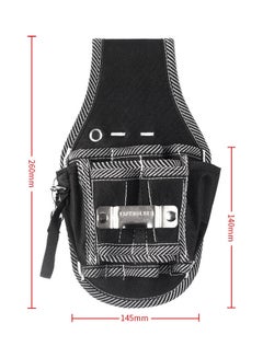 Generic 9-Sleeve Waist Pocket Tool Bag Black 2x14.5cm  - Image 2