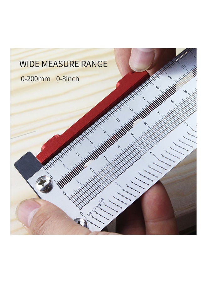 Carpenter's Measuring Tool And Mechanical Pencil Silver  - Image 5