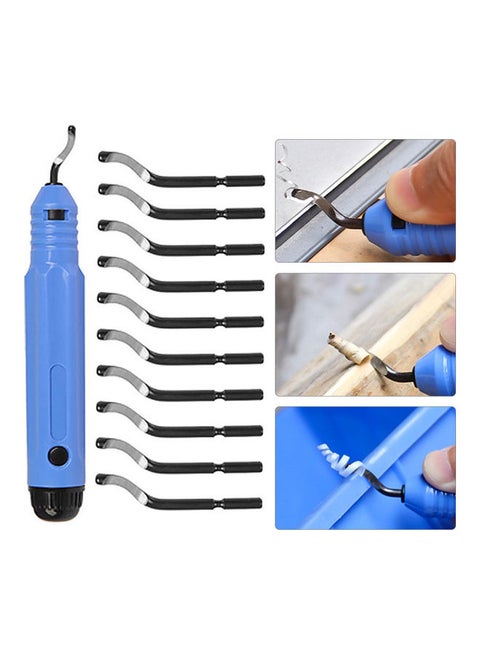 12-Piece Metal Deburring Tool Set Multicolour