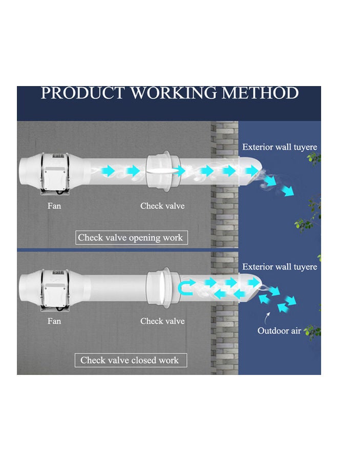 Exhaust Fan Control Valve White 15cm - Image 5