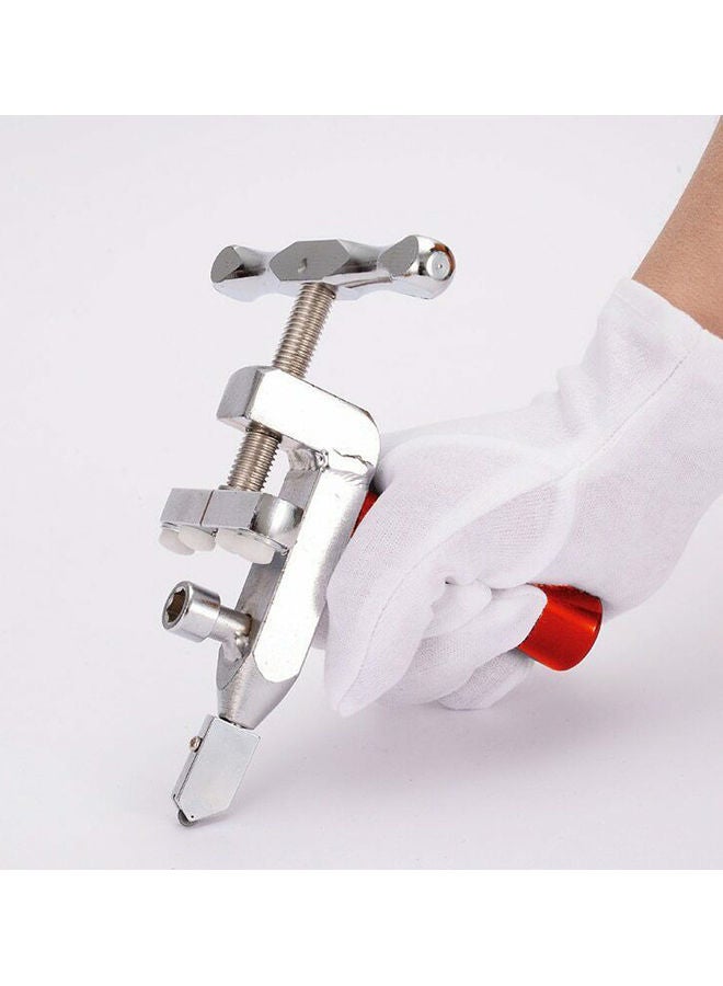 فتاحة زجاجات يدوية محمولة  مصنوعة من الزجاج فضي / أحمر - Image 4