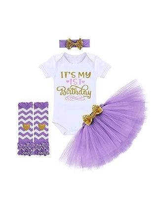 First Birthday Party Baby Girl Dress Purple - v1612089021/N43682562V_1