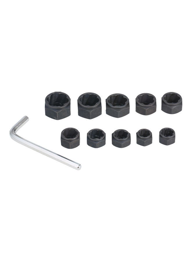 11-Pieces Of Impact Bolt Nut Remover Set black 15.00*3.00*10.00cm - Image 1