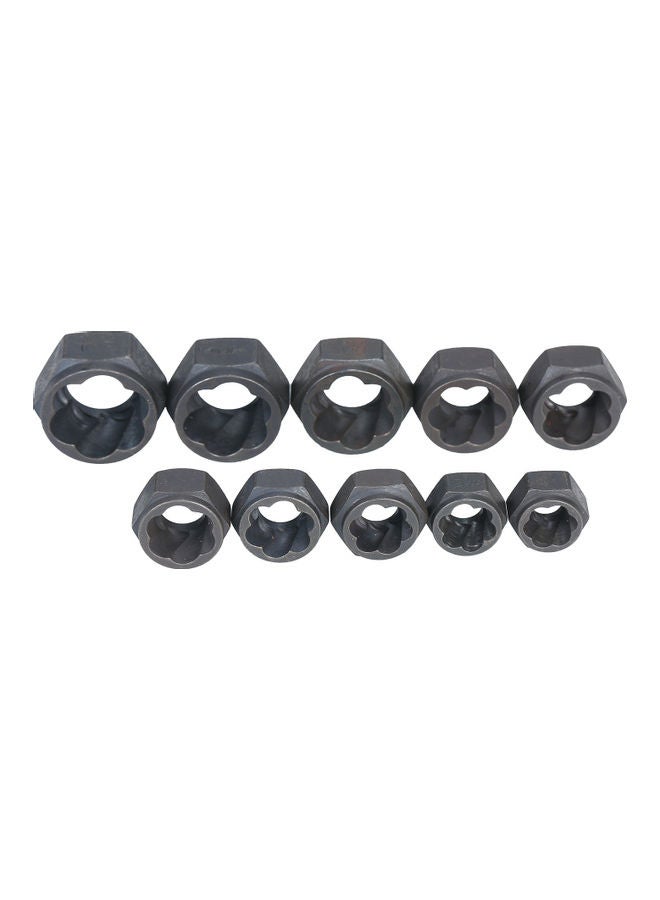 11-Pieces Of Impact Bolt Nut Remover Set black 15.00*3.00*10.00cm - Image 3