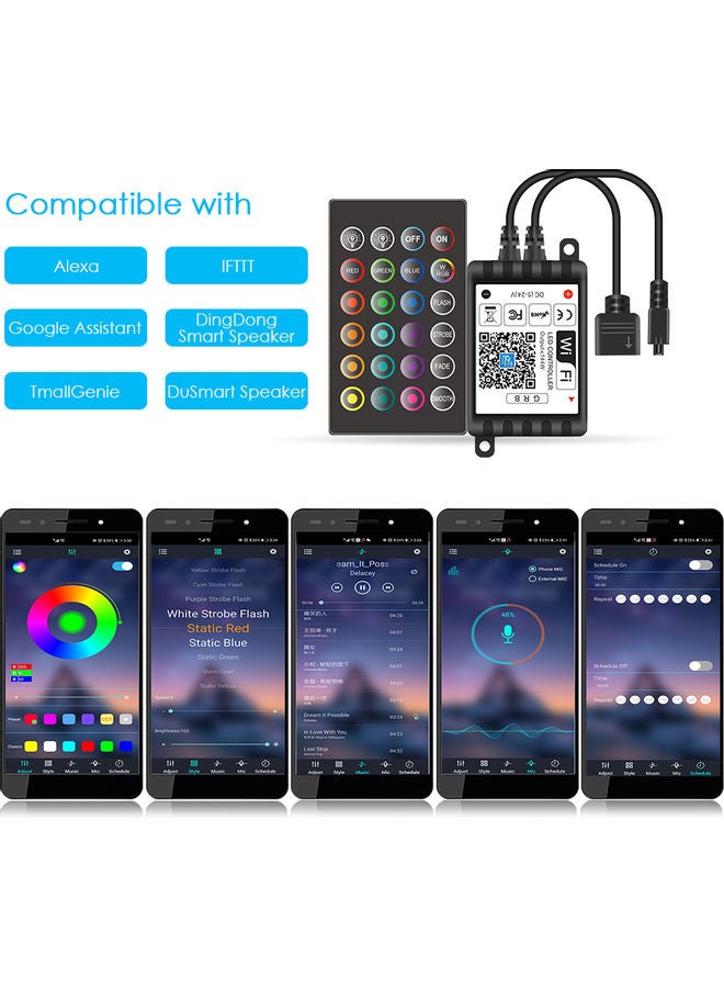 شريط إضاءة LED ذكي بإضاءة متعددة الألوان RGB متعدد الألوان 20متر - Image 5
