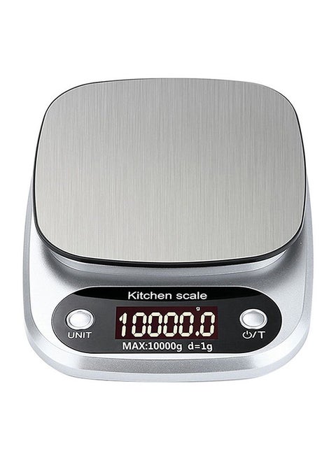 Touch Screen Stainless Steel Digital Kitchen Scale 5kg Silver