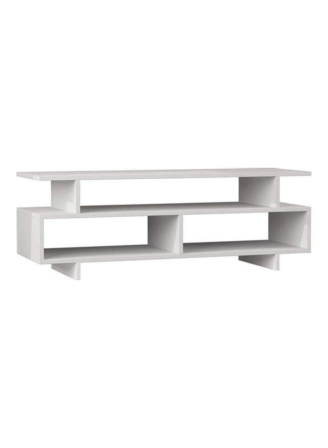 ريترو حامل تلفزيون لأجهزة تلفزيون تصل إلى 50 بوصة أبيض 120X42X40سم - Image 1