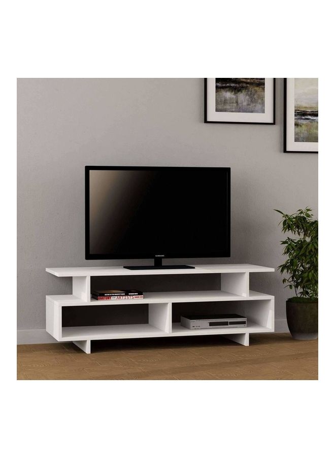 ريترو حامل تلفزيون لأجهزة تلفزيون تصل إلى 50 بوصة أبيض 120X42X40سم - Image 2