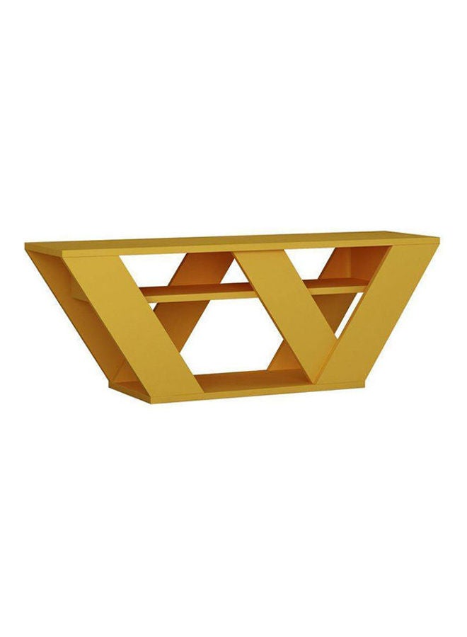 ريترو حامل تود للتليفزيون بتصميمٍ عصري مزودٍ برفين بتصميمٍ مفتوح أصفر 110X40X30سم - Image 1