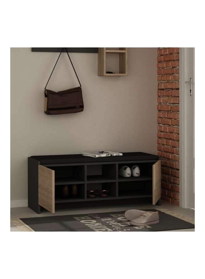 Retro 8-Pair Shoe Storage Cabinet Wooden 110X43X37cm - Image 3