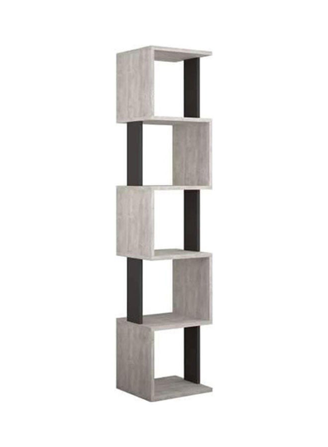 Retro Modern Geometric Shelf Natural/White/Black 35X161X30  - Image 1