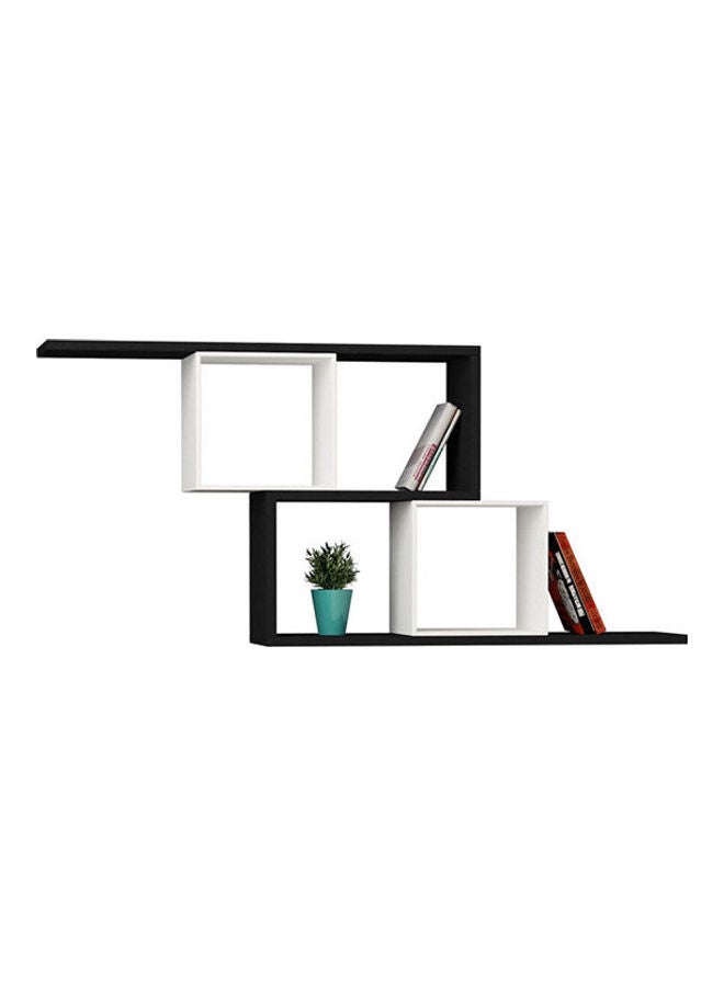 Retro - Intersecting Cube Shelves Black/White 125X55X22cm - Image 1
