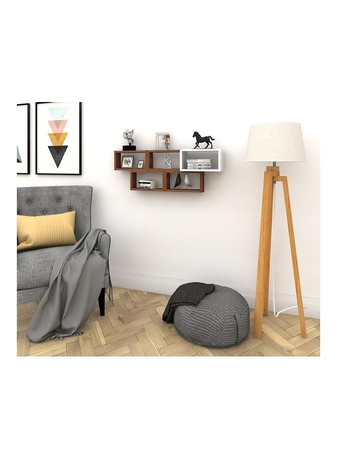 Retro - Intersecting Cube Shelves Black/White 125X55X22cm - Image 1
