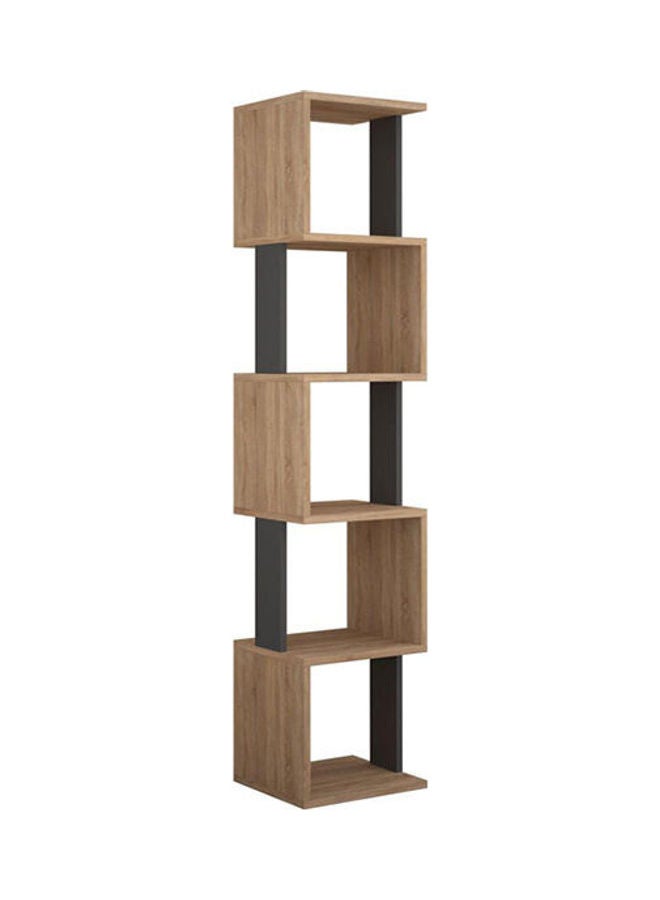 ريترو رف بتصميم هندسي عصري طبيعي/ أسود 35X161X30سم  - Image 1
