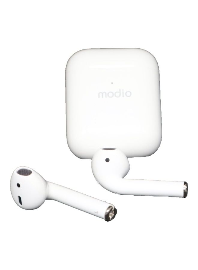 modio Ear Buds With Charging Case White - Image 2