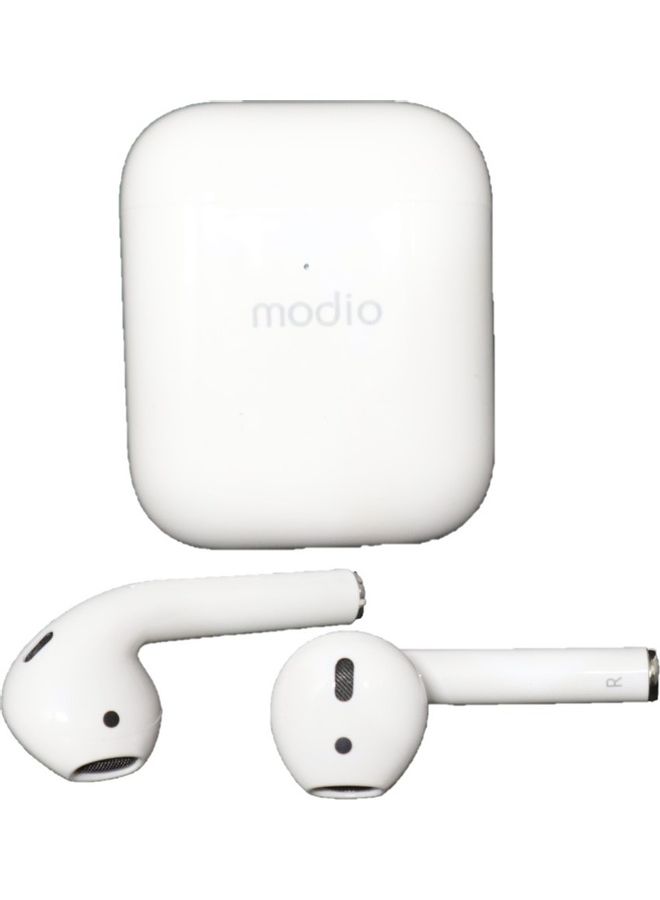 modio Ear Buds With Charging Case White - Image 3