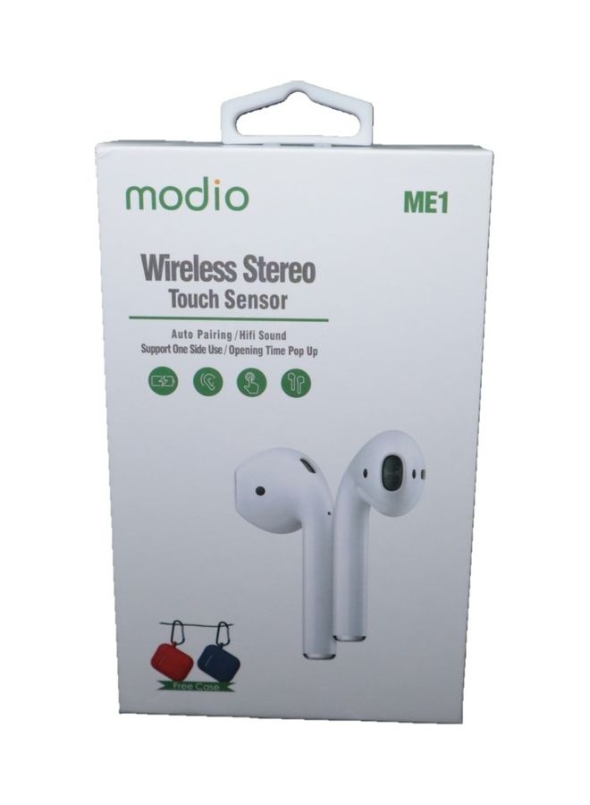 modio Ear Buds With Charging Case White - Image 5