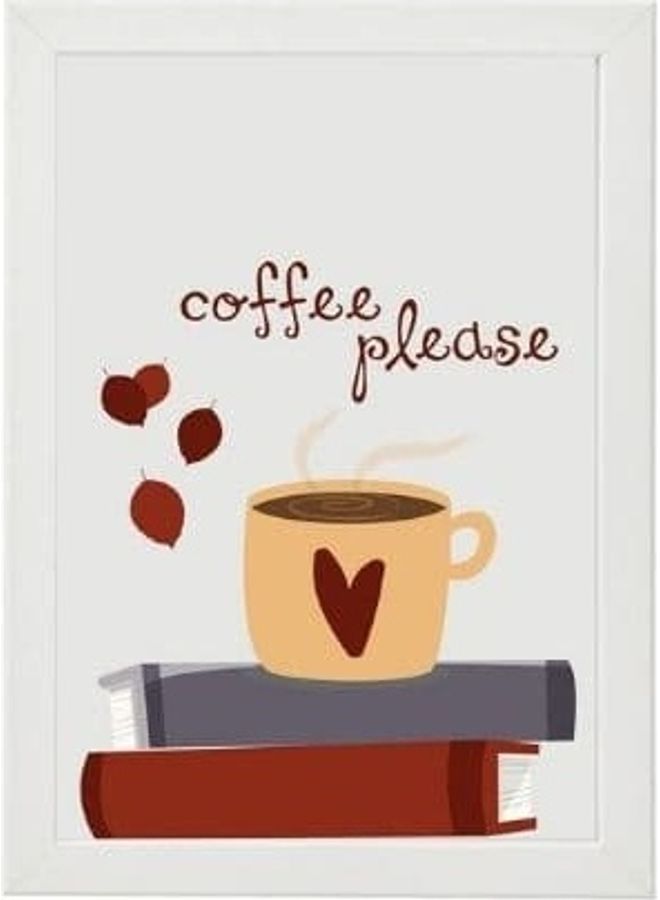 Wooden Framed Printed Poster Multicolour 21x30cm