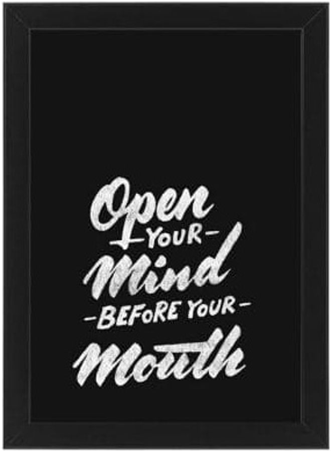 Wooden Framed Printed Poster Black/White 21x30cm