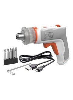 BLACK+DECKER Cordless Universal HEXDRIVER, 3.6V Li-Ion, Furniture Assembly Tool Kit, Patented Chuck, Ergonomic, LED Charge Indicator, Dual-Direction Functionality, Orange/White - BCRTA01-B5 Multicolour  - Image 1