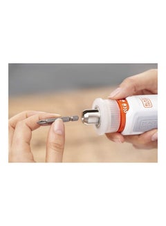 BLACK+DECKER Cordless Universal HEXDRIVER, 3.6V Li-Ion, Furniture Assembly Tool Kit, Patented Chuck, Ergonomic, LED Charge Indicator, Dual-Direction Functionality, Orange/White - BCRTA01-B5 Multicolour  - Image 4