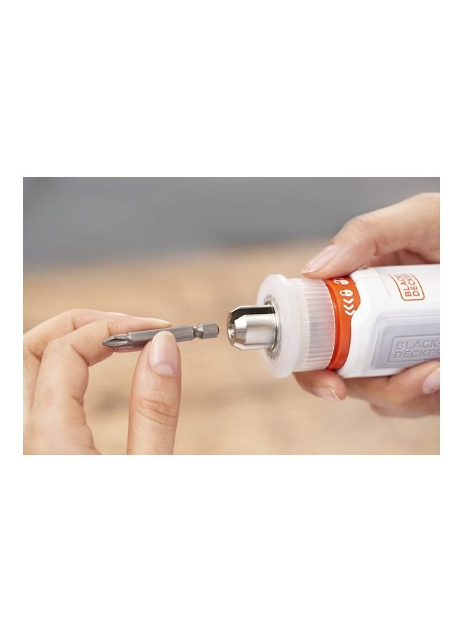 BLACK+DECKER - Cordless Universal HEXDRIVER, 3.6V Li-Ion, Furniture Assembly Tool Kit, Patented Chuck, Ergonomic, LED Charge Indicator, Dual-Direction Functionality, Orange/White - BCRTA01-B5 Multicolour - Image 1