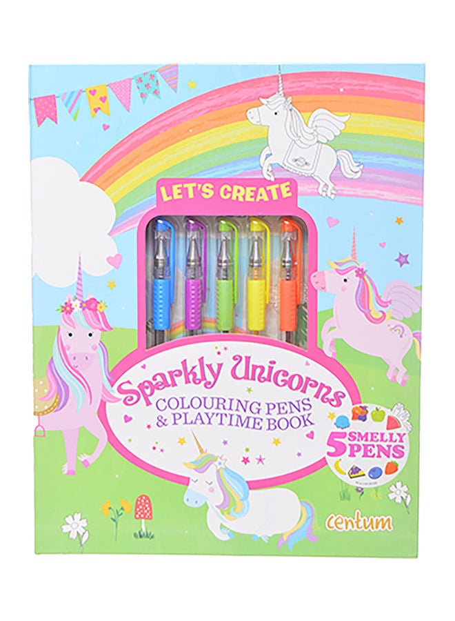 Sparkly Unicorns Colouring Pens And Playtime Book Paperback English by Centum Books - 38544 - Image 1