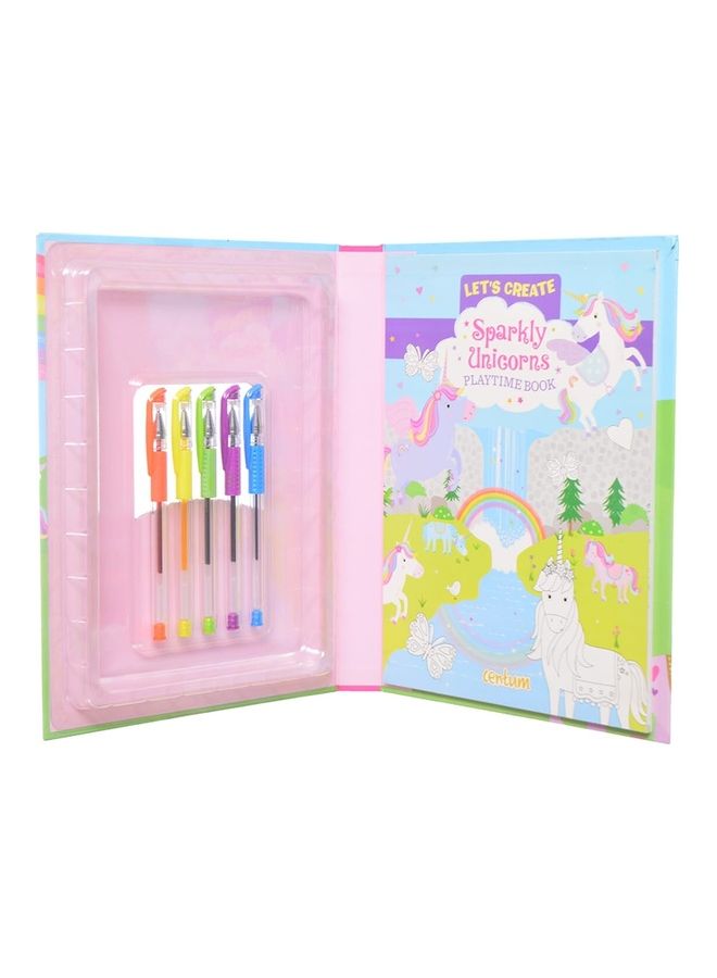 Sparkly Unicorns Colouring Pens And Playtime Book Paperback English by Centum Books - 38544 - Image 2